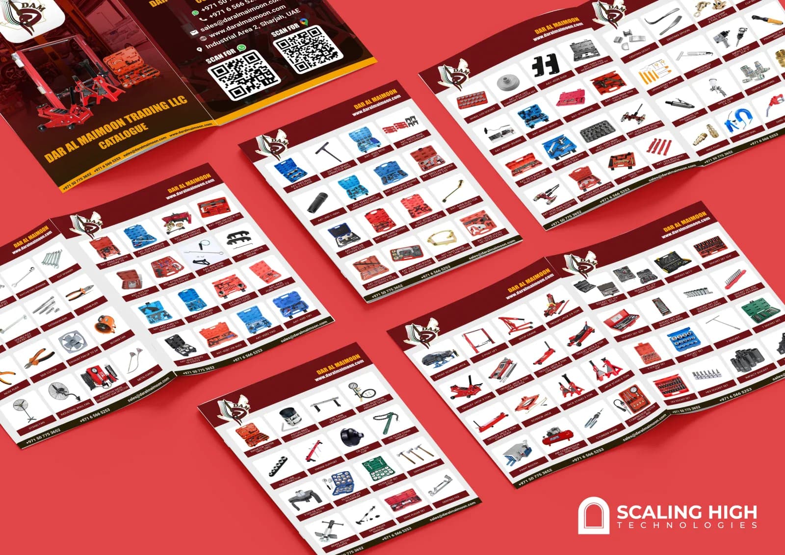 Product catalog cover for an automotive workshop tools and garage equipment supplier.