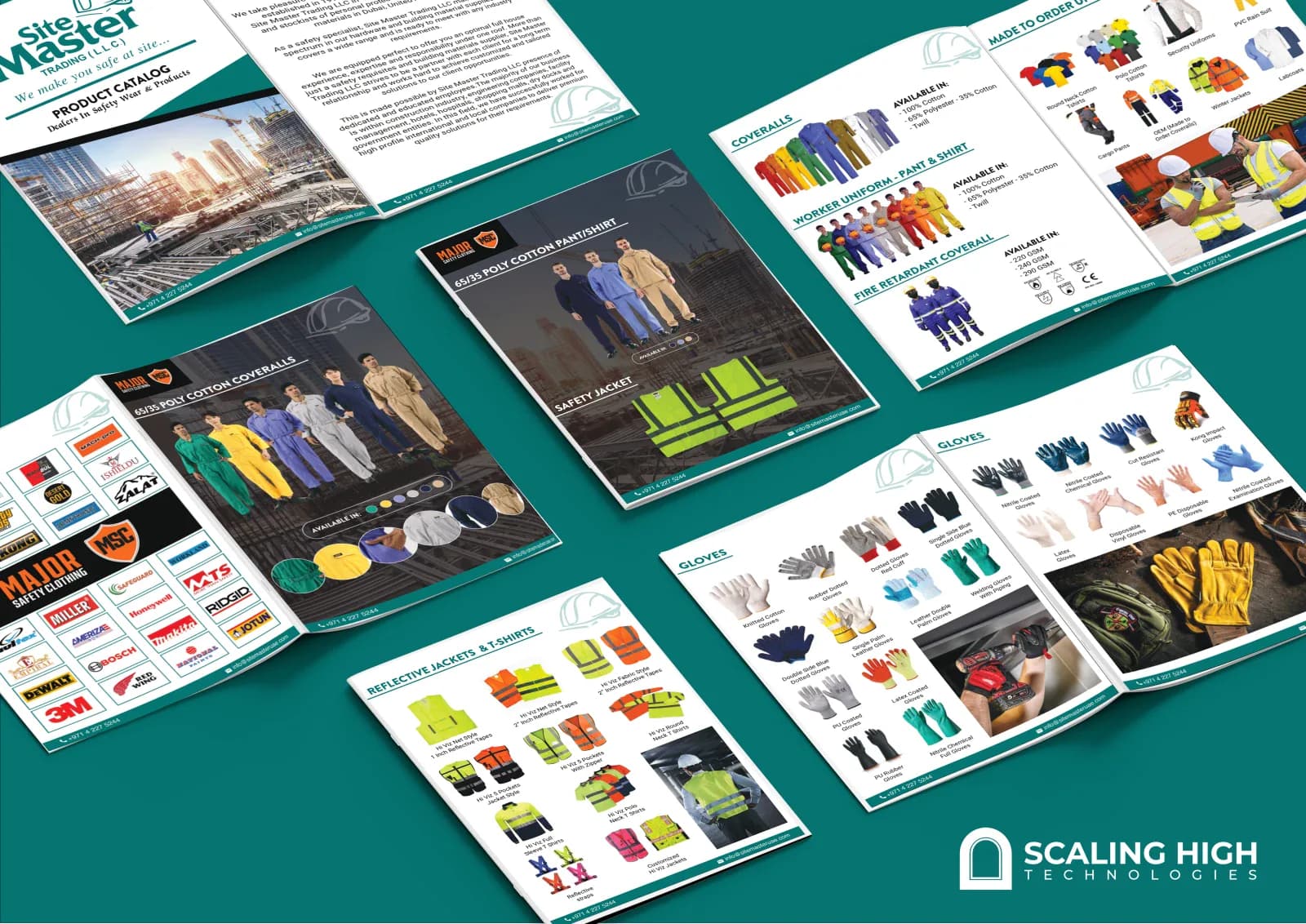 Duplicate export of the safety wear catalog cover and about page.